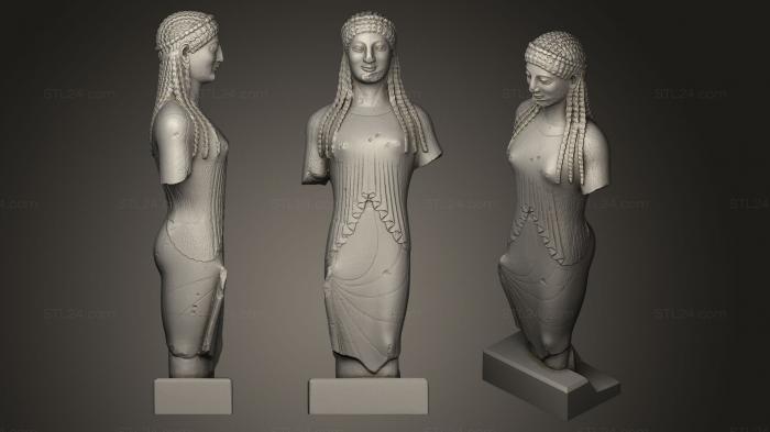 Indian sculptures (Acropolis Kore 678, STKI_0189) 3D models for cnc